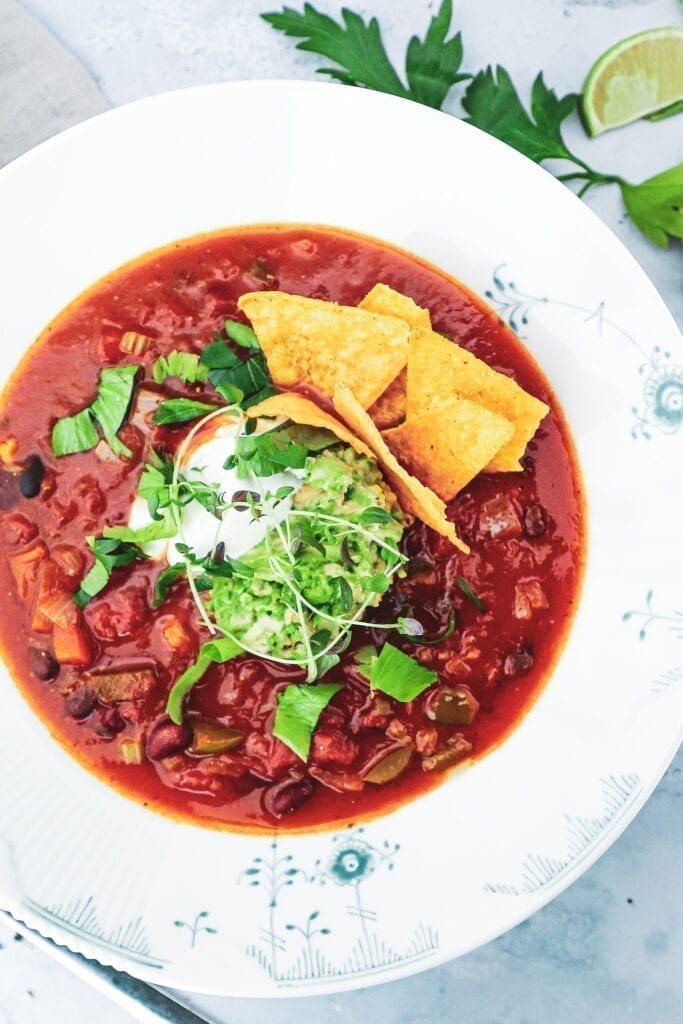 Mexicansk suppe - Opskrift på mexicansk bønnesuppe