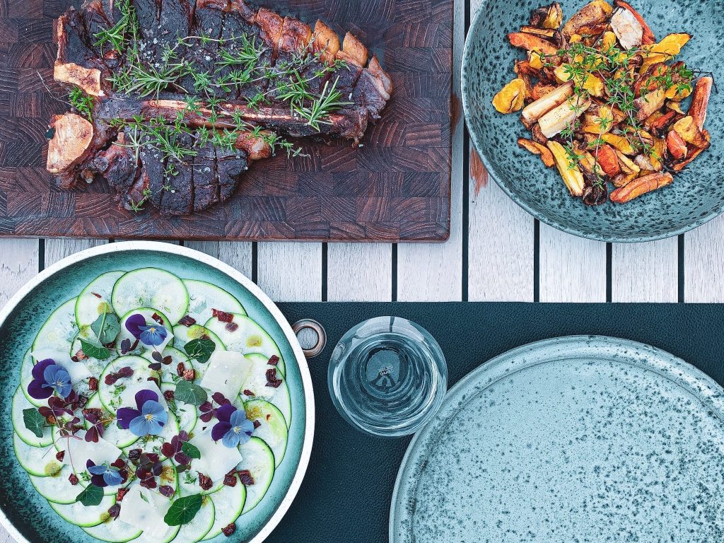 Squash carpaccio med parmesan Gourministeriet