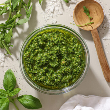 Rucolapesto - Nem opskrift på grøn pesto med rucola