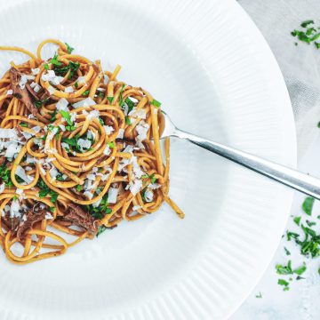 Opskrift på den lækreste pasta med anderagout