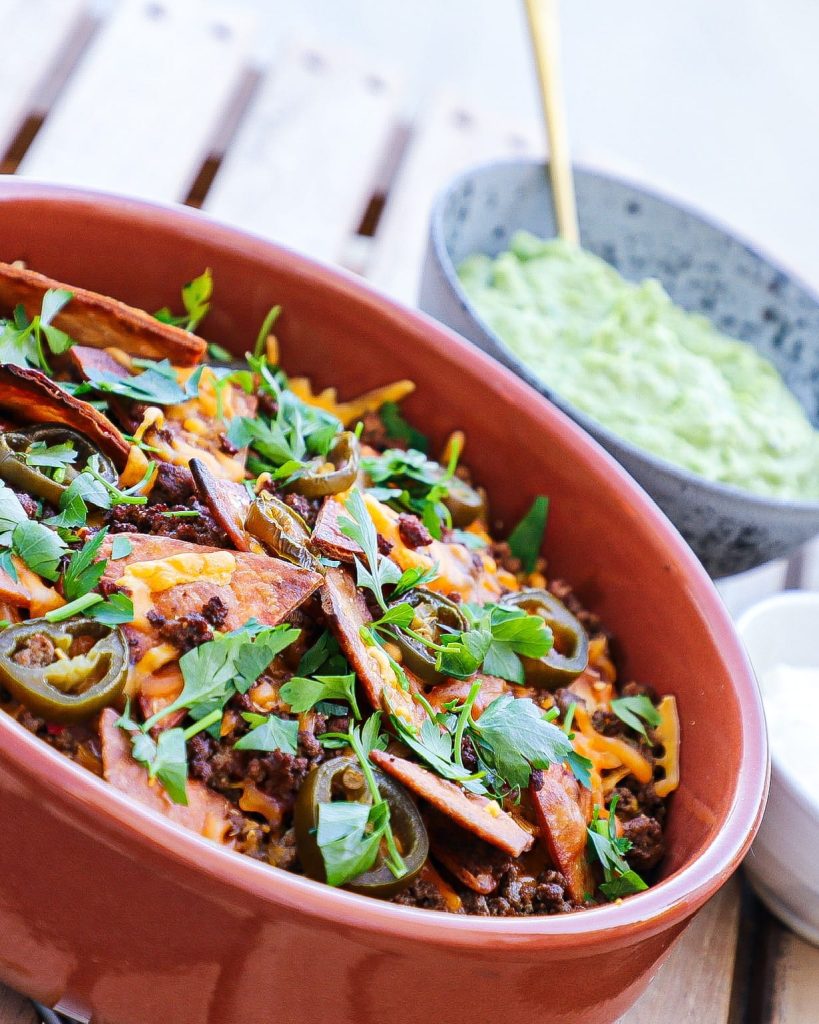 Tortilla supreme med oksekød - Opskrift alla nachos supreme