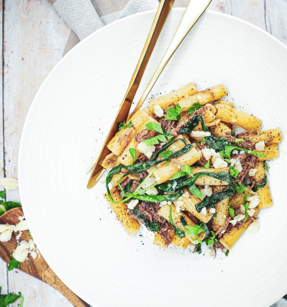 Pasta med braiseret lam - Opskrifter lavet med rester
