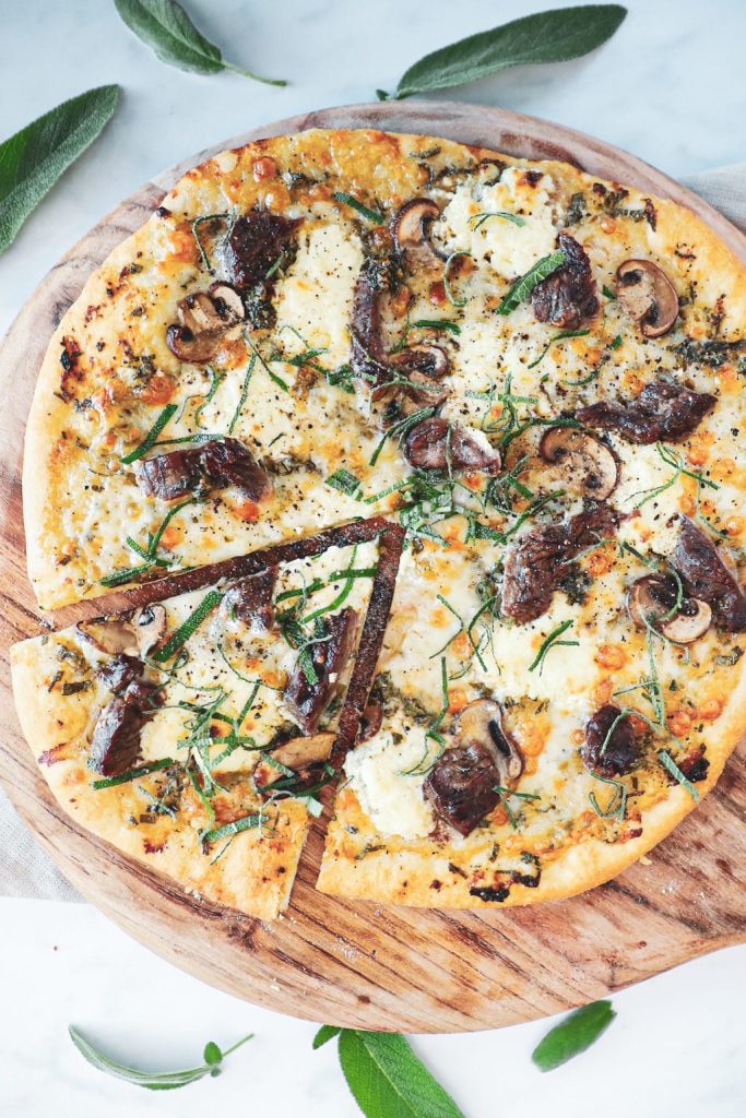 Pizza bianco med oksemørbrad Inspiration til pizza topping
