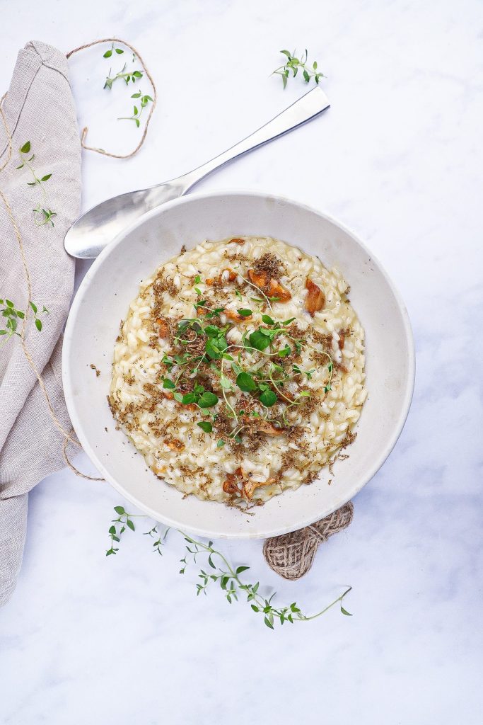 Risotto med kantareller - Opskrift på svamperisotto