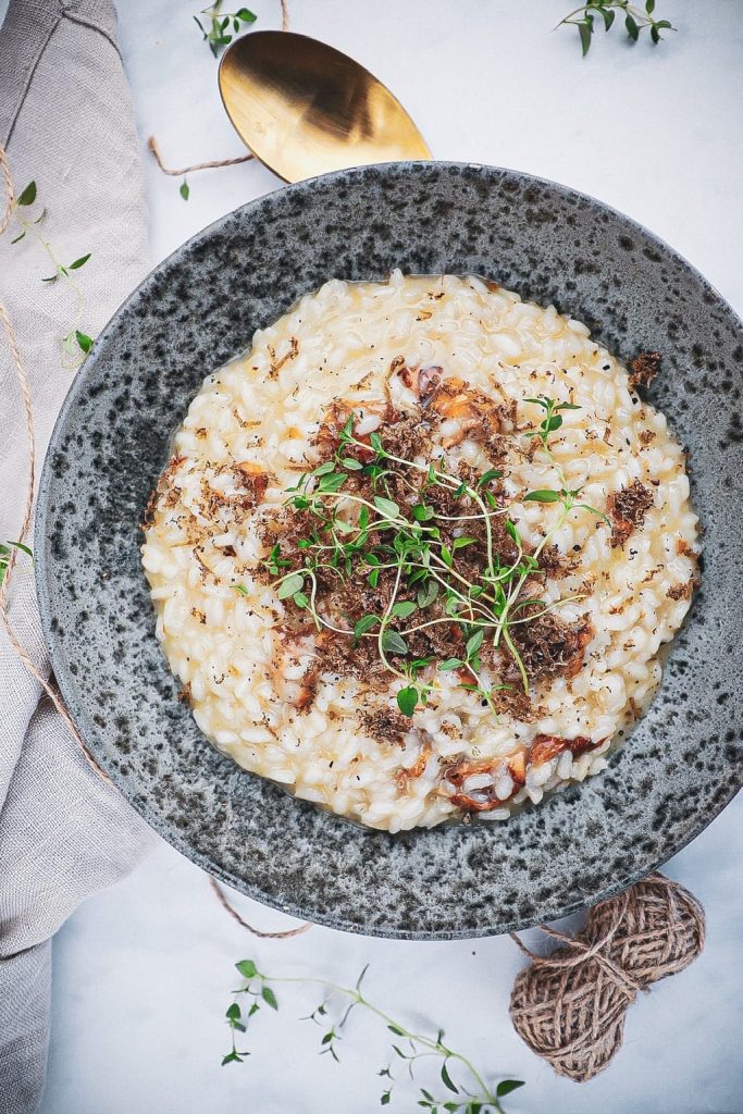 Risotto med kantareller - Opskrift på svamperisotto