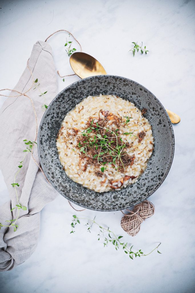 Risotto med kantareller - Opskrift på svamperisotto