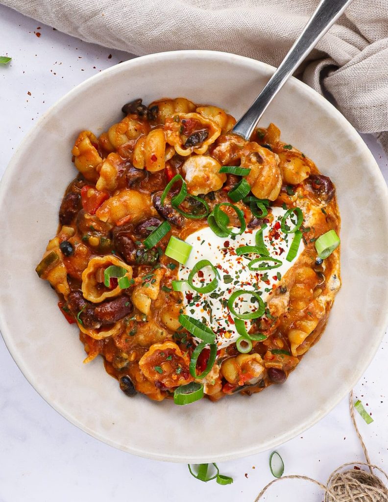 One pot pasta vegetar - Opskrift på mexicansk vegetar pastaret