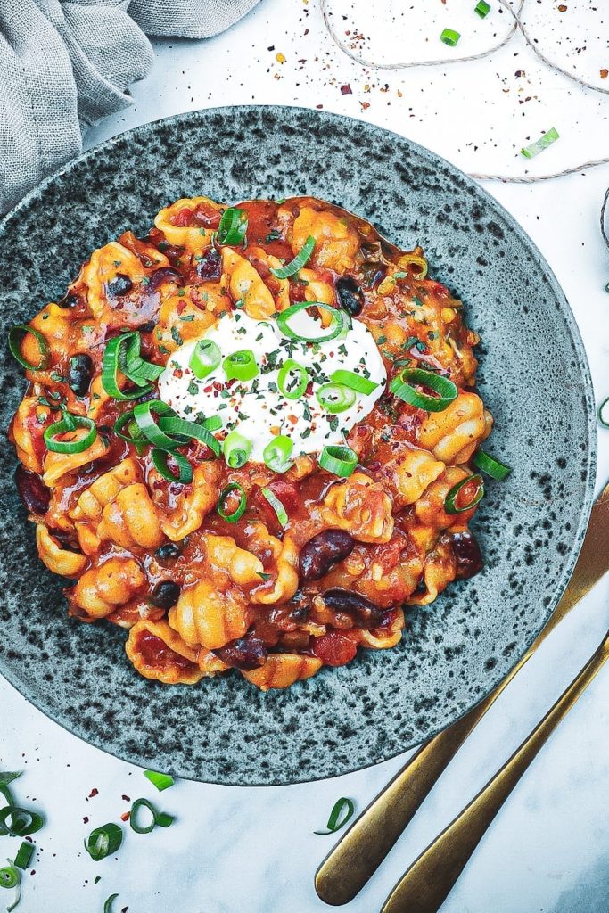 One pot pasta vegetar - Opskrift på mexicansk vegetar pastaret