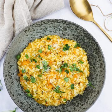 Græskarrisotto - Nem opskrift på risotto med græskar og timian