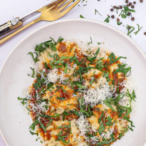 Ravioli med jomfruhummer Opskrift med jomfruhummer og bisque