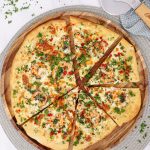 Pizza a la Gambas al Ajillo - Hvid pizza med hvidløgs rejer