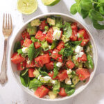 Vandmelonsalat med feta og avocado – Frisk og sommerlig salat