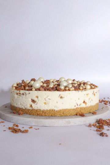 Daim cheesecake - Opskrift på cremet daim cheesecake