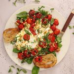 Burrata og bagte tomater i Airfryer - Opskrift på tomater bagt i Airfryer