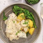 Kogt torsk med sennepssauce