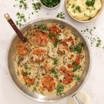 Mørbradbøffer i cremet svampesauce