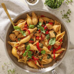 Pasta alla Tuscan Chicken - Opskrift med kylling, peberfrugt og tomater