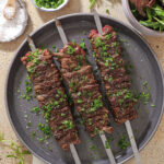 Flankesteak grillspyd - Oksespyd med flankesteak - Perfekt til grillen