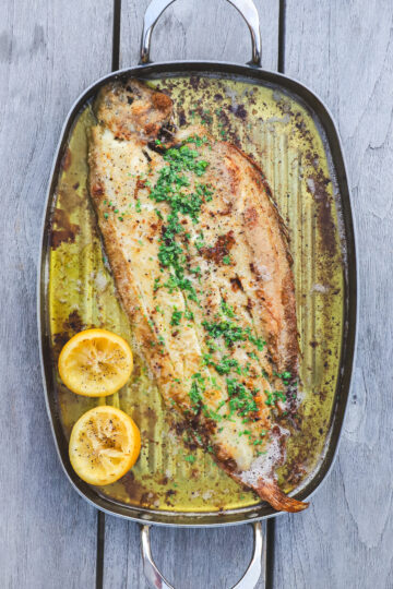 Sole Meunière i ovn - Klassisk fransk søtunge med smørsauce
