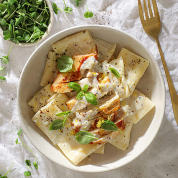 Cremet pasta med citron, ricotta og kylling - Nem og frisk opskrift