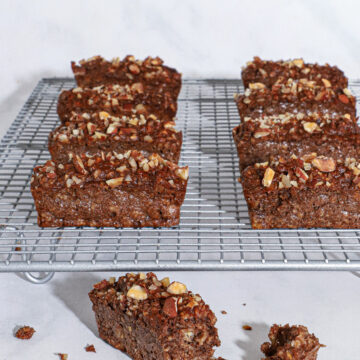 Små bananbrød med kakao og appelsin - uden tilsat sukker