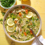 Orzo suppe med kylling og citron - Græsk inspireret opskrift