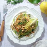 Citronkylling med hvidløgsyoghurt, bagt spidskål og honning