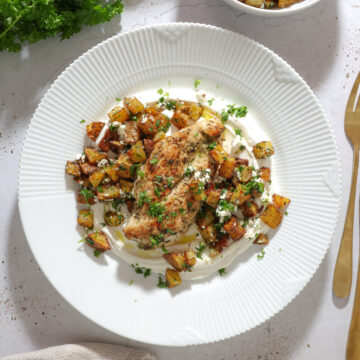 Citronkylling med fetacreme og stegte kartofler