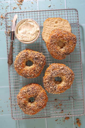 Protein bagels med græsk yoghurt - Kun 4 ingredienser