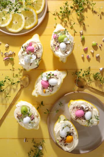 Citron cheesecake i citronskaller - Nem og smuk påske dessert