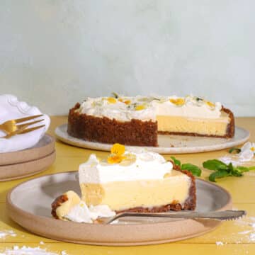 Citrontærte med bastognekiks og mascarponecreme