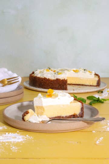 Citrontærte med bastognekiks og mascarponecreme