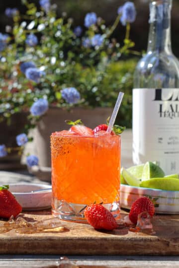 Jordbær Margarita - frisk cocktail med lime og friske jordbær