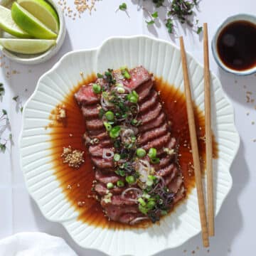 Wagyu tataki - Tataki af wagyu striploin - Saftig beef tataki