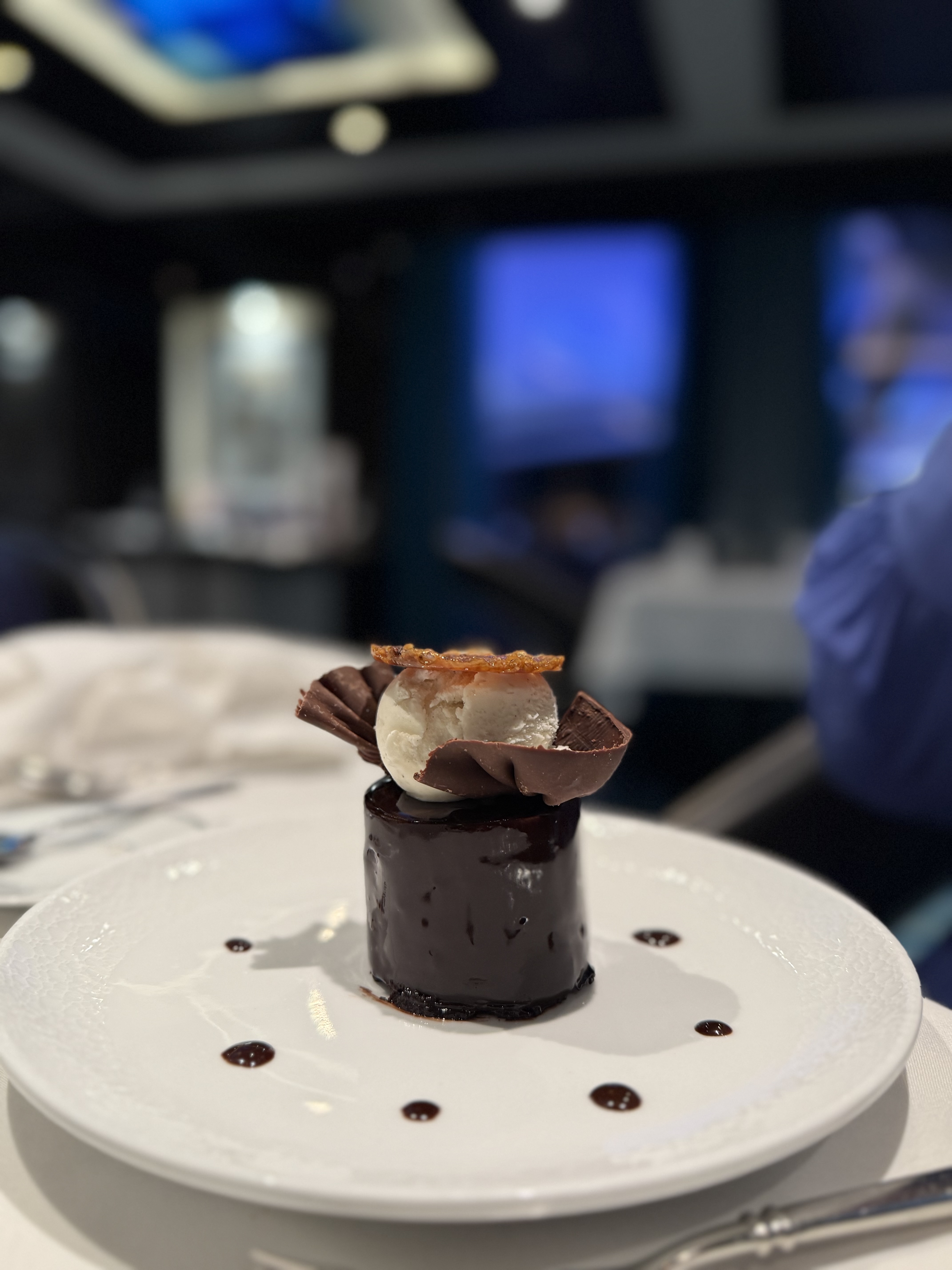 Coconut flan till dessert på Moderno Churrascaria