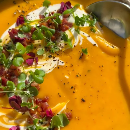 Krydret græskarsuppe – Hokkaidosuppe