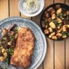 skinkeschnitzel Med rodfrugter