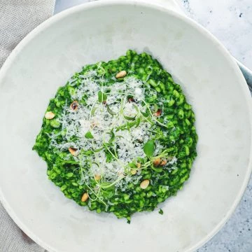 Spinatrisotto - Opskrift på cremet risotto med spinat