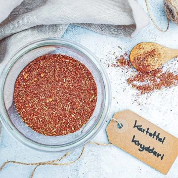 Kartoffel krydderi - Opskrift på hjemmelavet kartoffel krydderi