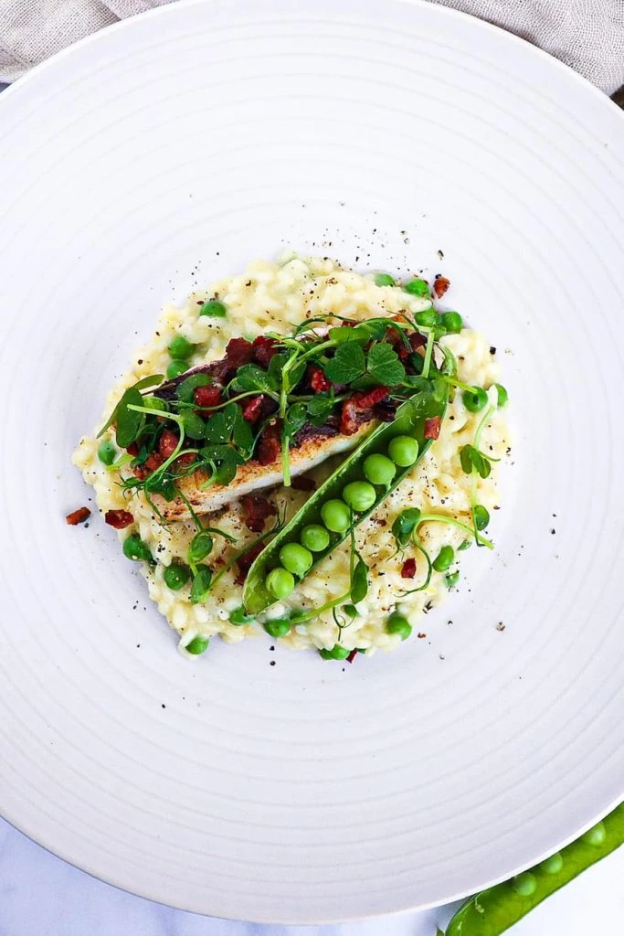 Smørstegt mørksej - Opskrift på mørksej med citronrisotto