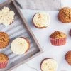 Gulerodsmuffins . Opskrift på gulerodsmuffins med frosting
