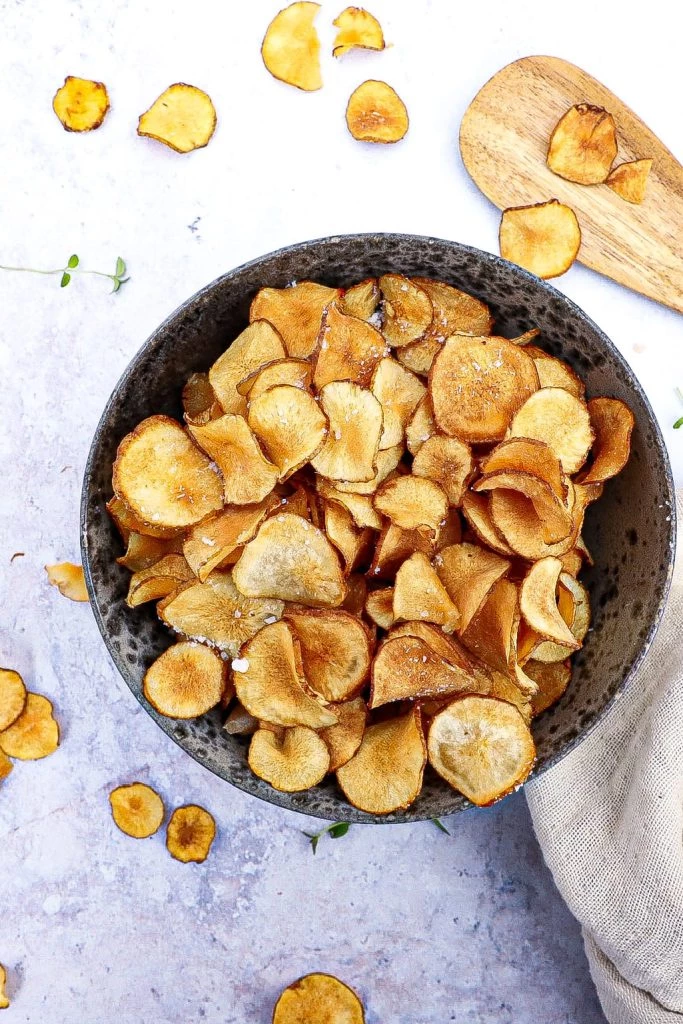 Jordskokke chips - Opskrift på fritterede jordskokker