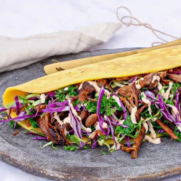 Æggewraps - Opskrift på æggewrap med pulled lamb