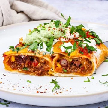 Mexicanske enchiladas - Opskrift med krydret oksekød og grønt