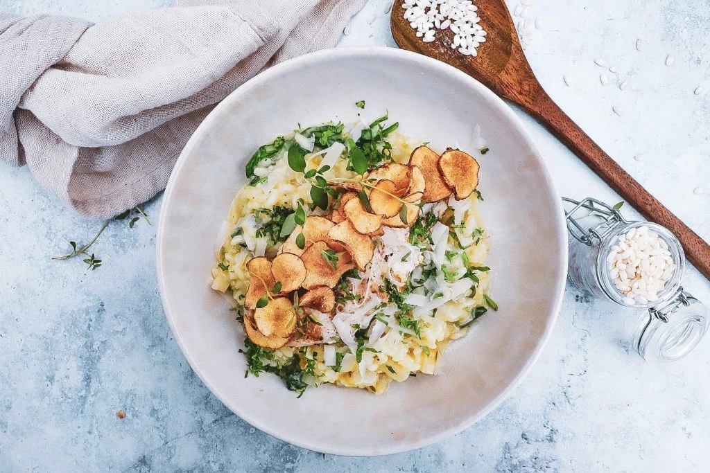 Jordskokkerisotto - Opskrift på risotto med jordskokker og kylling