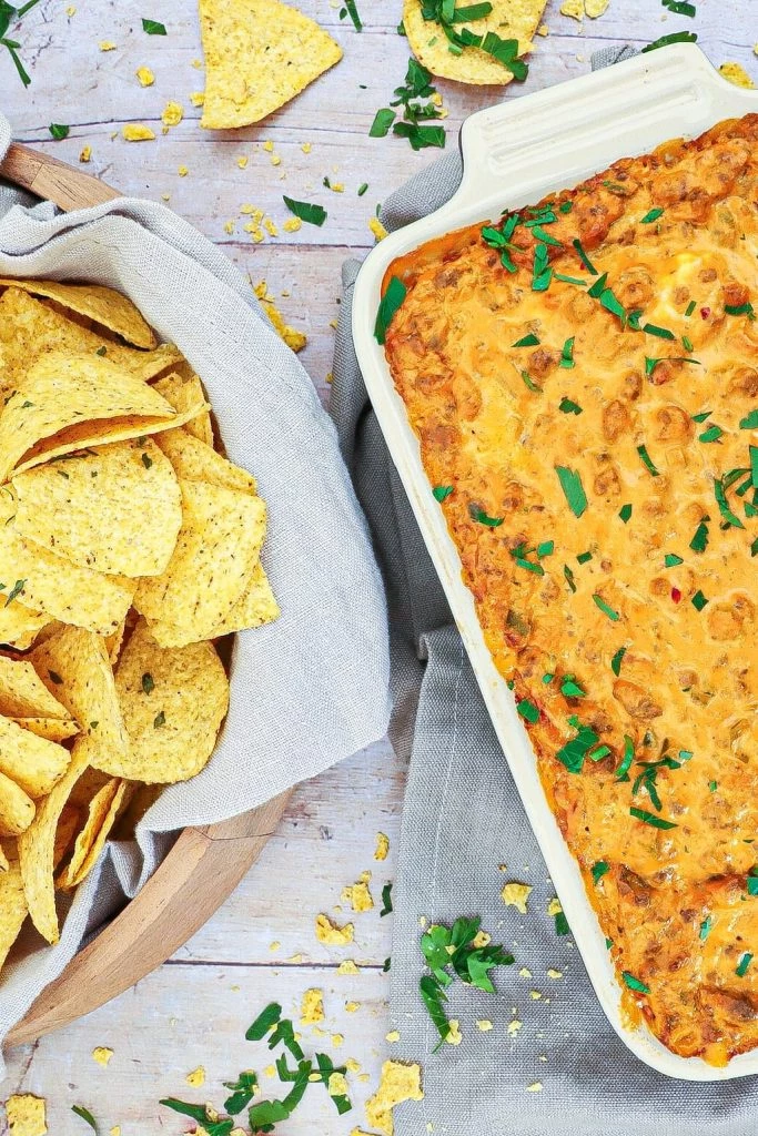 Ostedip - Opskrift på dip med ost, chili og hakket oksekød