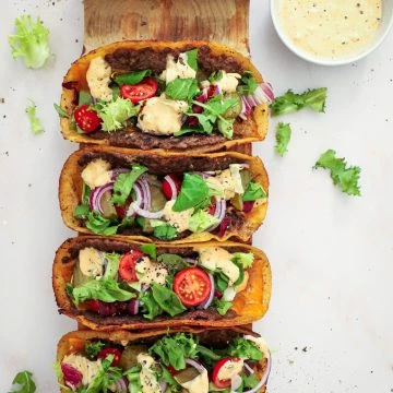 Cheeseburger tacos - Snaskede burger tacos