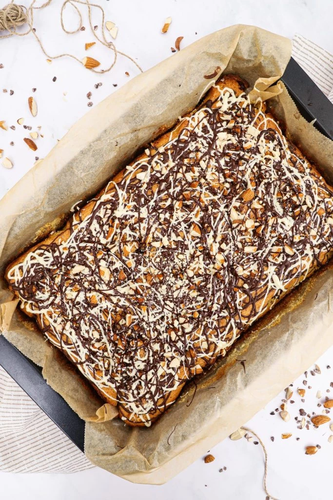 Banankage med chokolade - Opskrift på banan bradepandekage