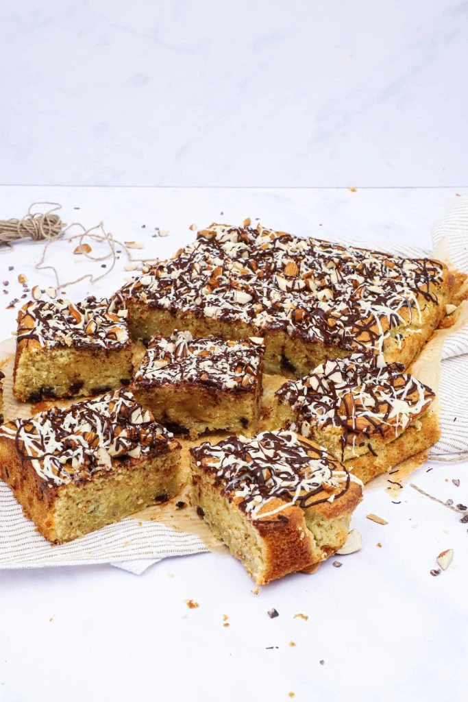 Banankage med chokolade - Opskrift på banan bradepandekage