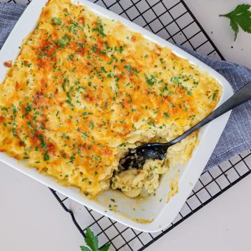 Bagt mac and cheese - Opskrift på snasket mac & cheese